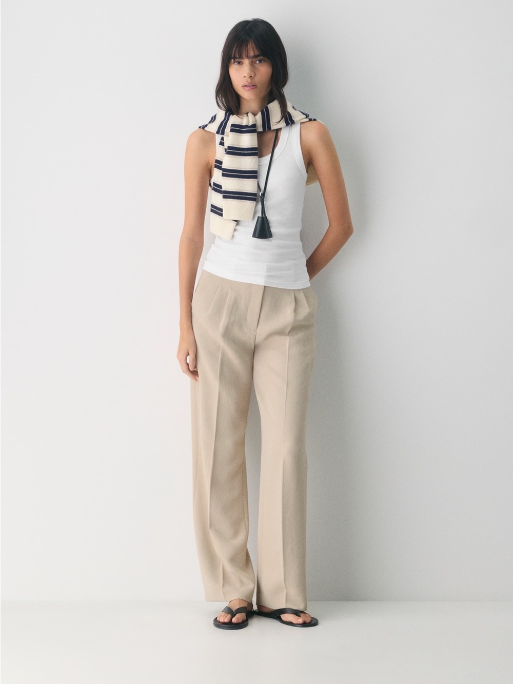 Aritzia Beige Effortless Pants